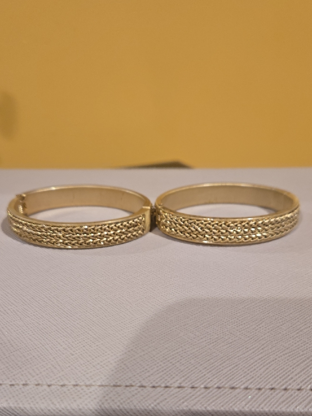 Bundle Of 2 Custom Gold Bangle Bracelets